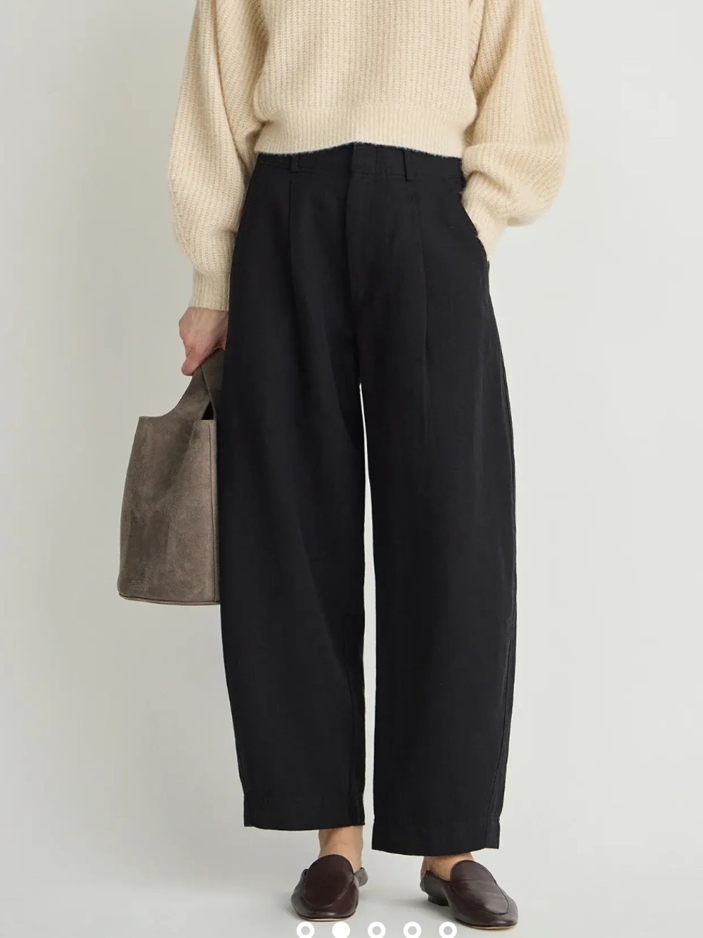 A Peace Apart Bari Crop Trouser Cropped Trousers in Black Size 4 Like New
